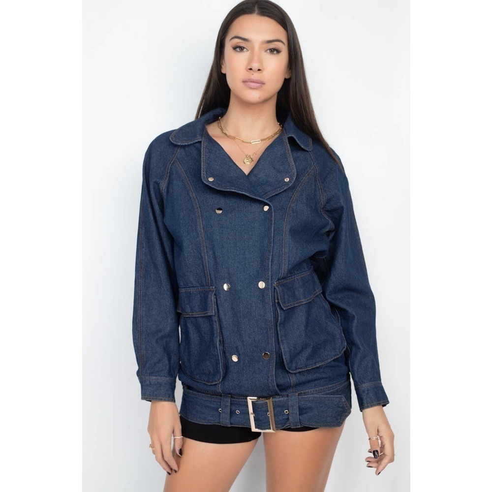 Iris Denim Buckle Jean Jacket - Picture 2 of 6